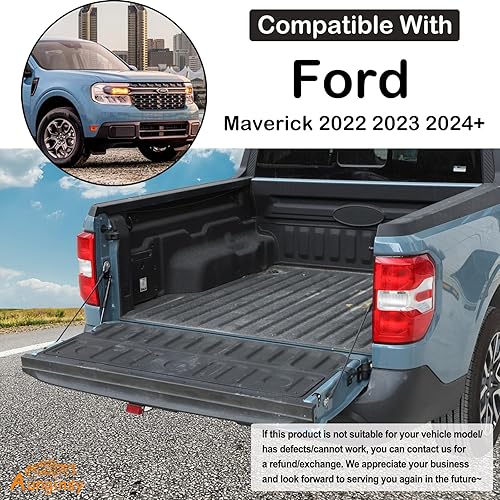 Miniatura 2 de Amortiguador de asistencia para puerta trasera de camión compatible con Ford Maverick 2022 2023 2024 Asistencia para puerta trasera, amortiguador de