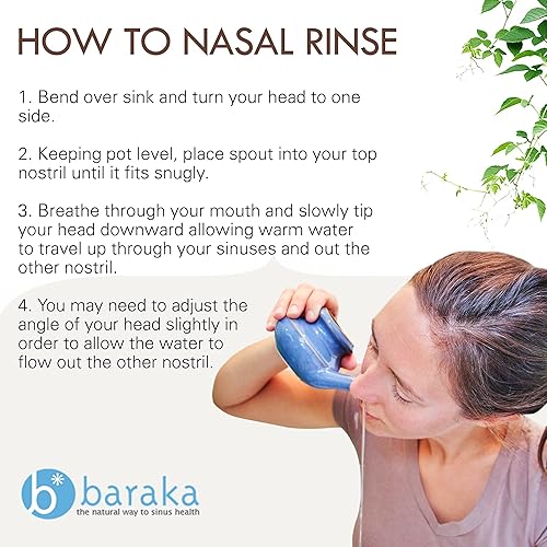 Miniatura 5 de Baraka Neti Pot - Solución salina de enjuague de senos nasales - Uso con neti Pot - Sal marina del Atlántico francés de alta calidad sin quemar para