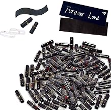 100PCS Black Capsule Message Love Letters Plastic Capsule in Bottle, Lover Gift for Anniversary, Valentines, Long Distance Relationships