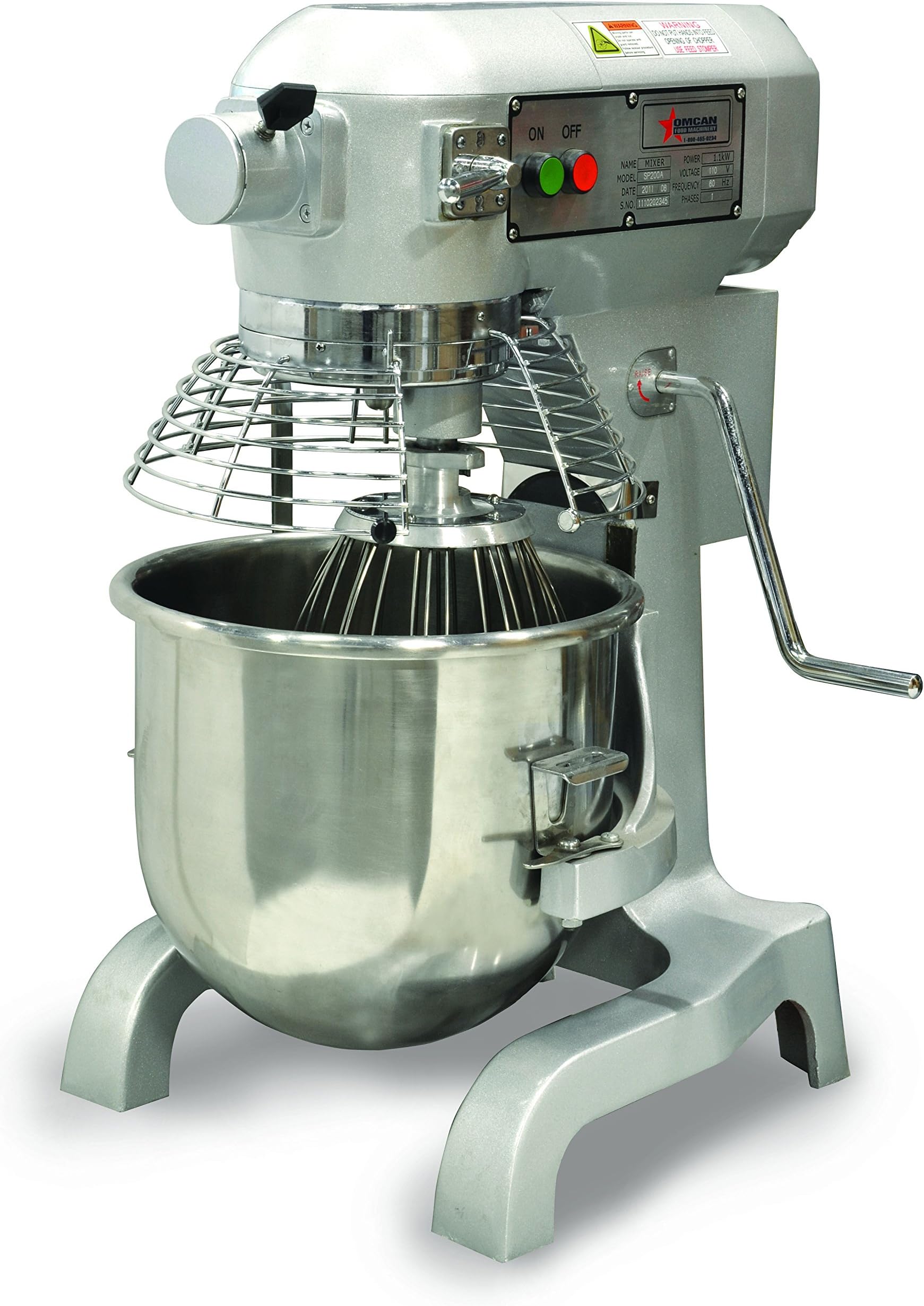 PONLEE 1.5 Hp 20 Qt Commercial Dough Food Mixer Gear Driven 3 Speed MX-CN-0020-G 20441