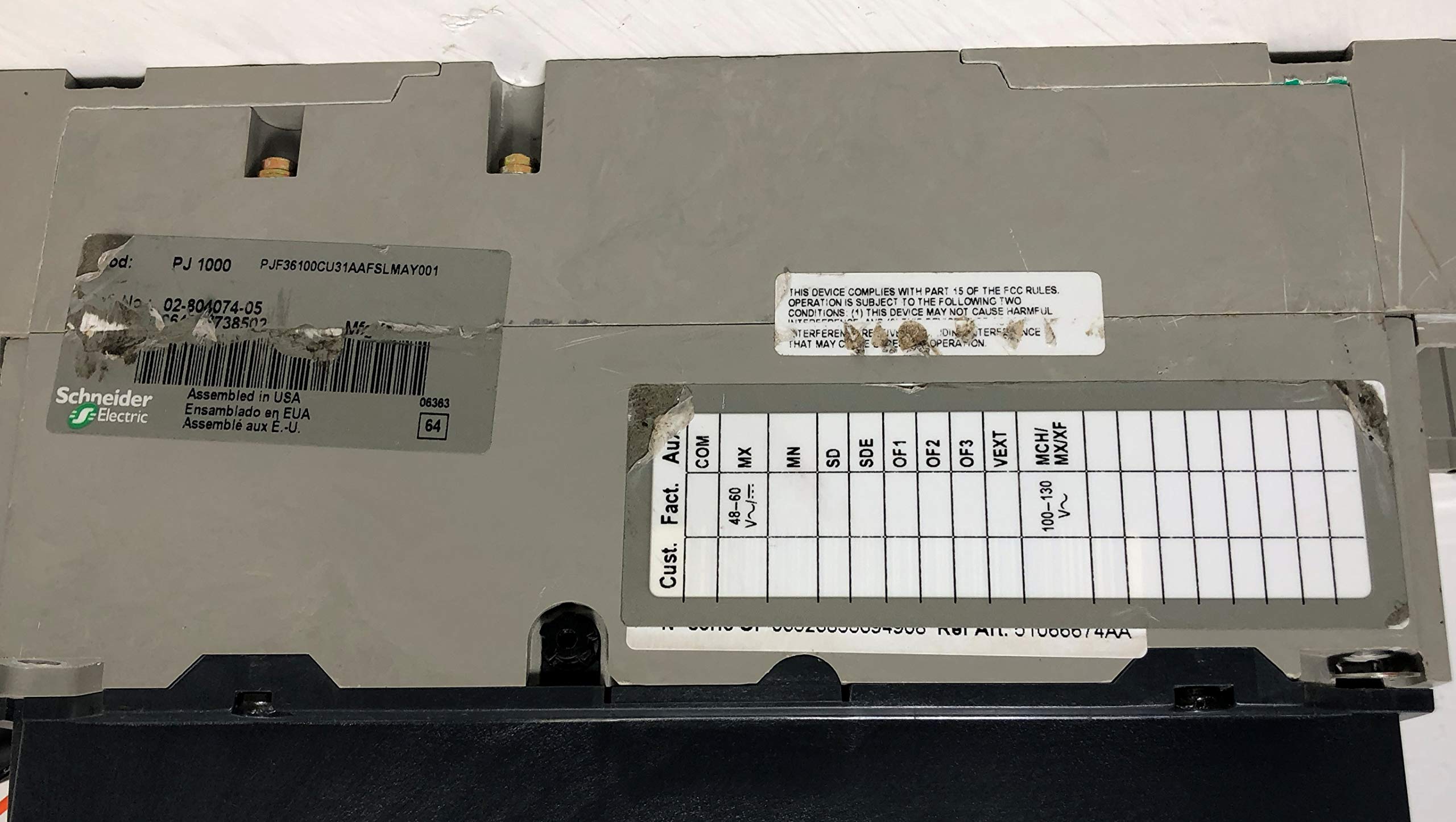 Interruttore Square D PowerPact I-Line QJA221002 - 100A 2 Poli 240V - Nuovo (Esteticamente Imperfetto)