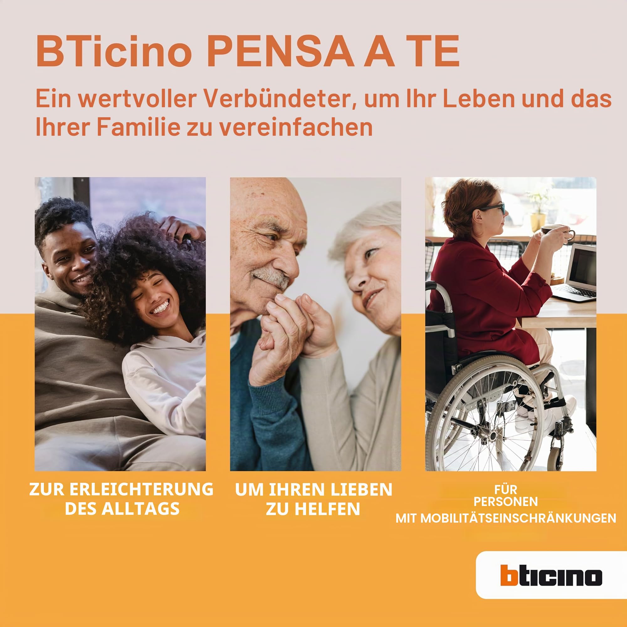 Bticino 318913 Easykit Plus Video-Türsprechanlage für 1-Familienhaus, Plug-In mit 2 Drähten, 1 externer Taster mit Klingel und Kamera, 1 interner Monitor 7 Zoll in Farbe mit Freisprecheinrichtung,
