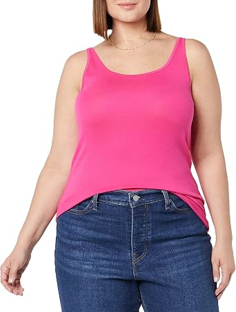 Amazon Essentials Women's Slim-Fit Thin-Strap Tank Top, Pack of 2