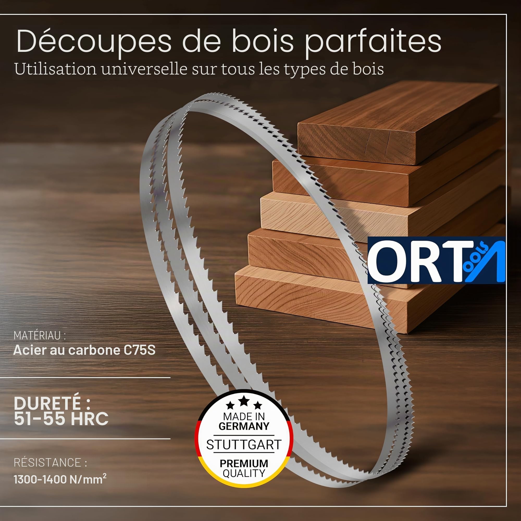 3 lames de scie à ruban pour bois 2240 mm pour Metabo BAS 317/318 - Lames de scie à ruban - Lames de scie à bois - Lames de scie (2240 x 20 x 0,50 x 6)