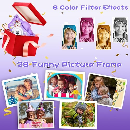 Miniatura 2 de Juguetes de cámara para niños y niñas de 3, 4, 5, 6, 7, 8, 9, 10, 11, 12 años, cámara digital HD 32MP1080P con video para niños pequeños, festival