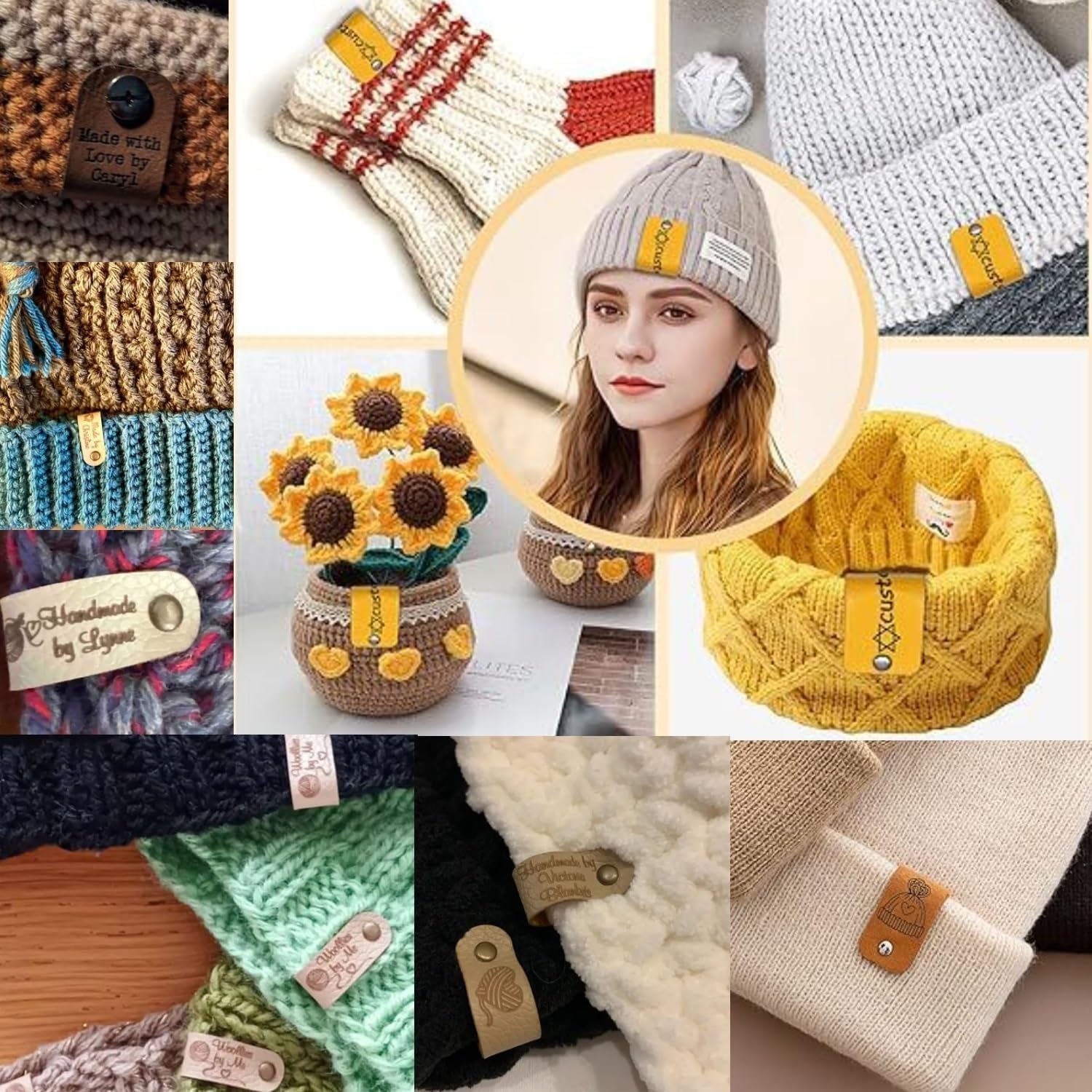 Aazon.co: Etiquetas Personalizadas De Cuero Hechas A Ano Con Reache