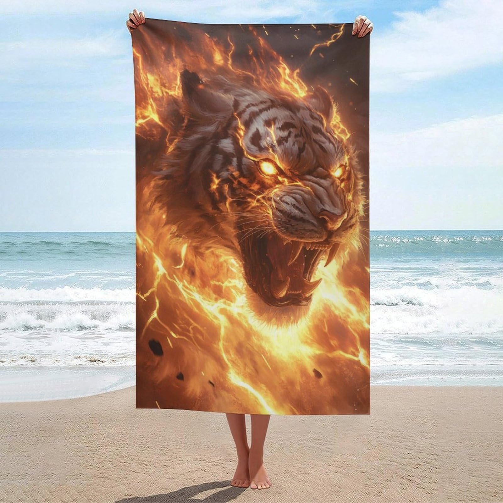 Serviette de plage légère qui ne garde pas le sable pour adulte en voyage