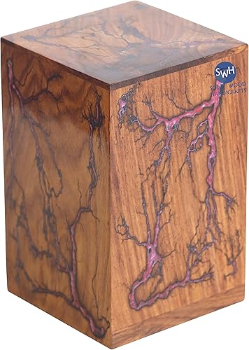 Lichtenberg - Urna con diseño de figura Caja de urna de palisandro para cenizas Caja de urna de madera Urnas de cremación de madera para hombres