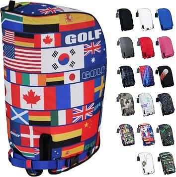 SANDIAN, Golf Bag Rain Hood Cover V3 Cape, Upgraded Version Collar Hood 3, Padded Club Protection, Heavy Duty All Weather, One Size Fits Most Stand Carry Cart Tour Bag Flag