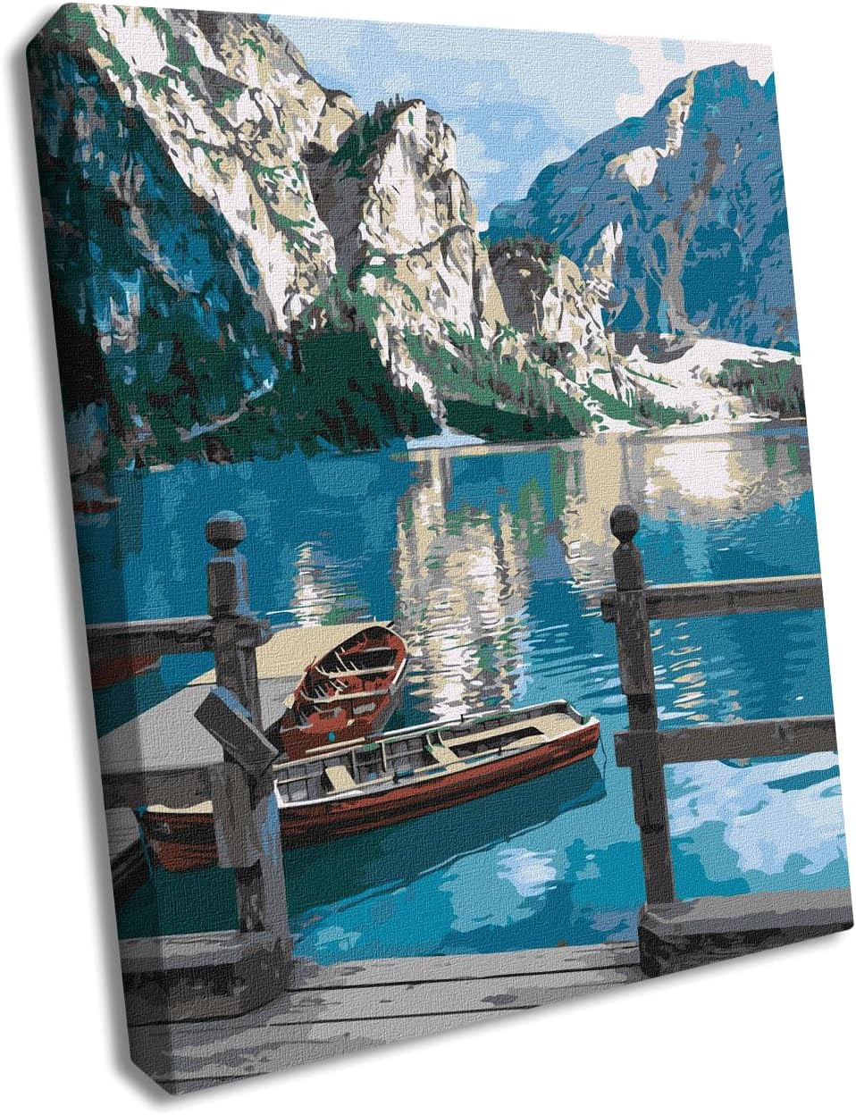 Wizardi Painting by Numbers on a Stretcher kit - The Streets of Manhattan KHO3611 Ideyka