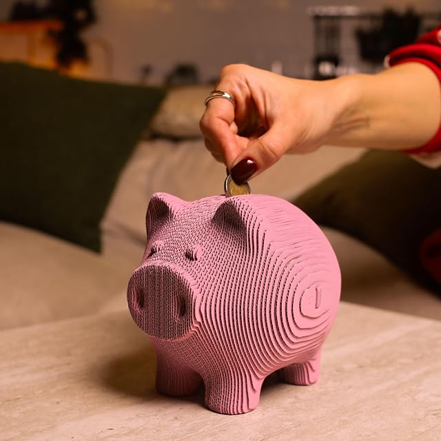 Foto 6 de 8 de CARTONIC Hucha Cerdito Puzzle 3D de Cartón - Maqueta para Montar