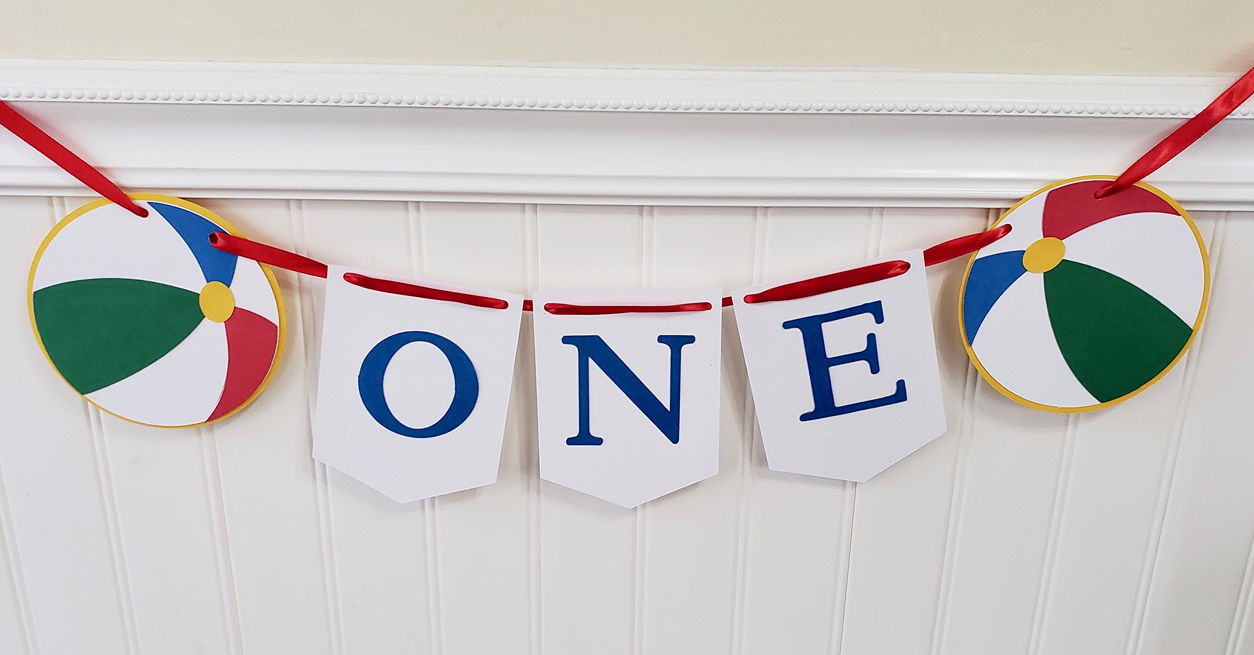 Beach Ball High Chair ONE banner