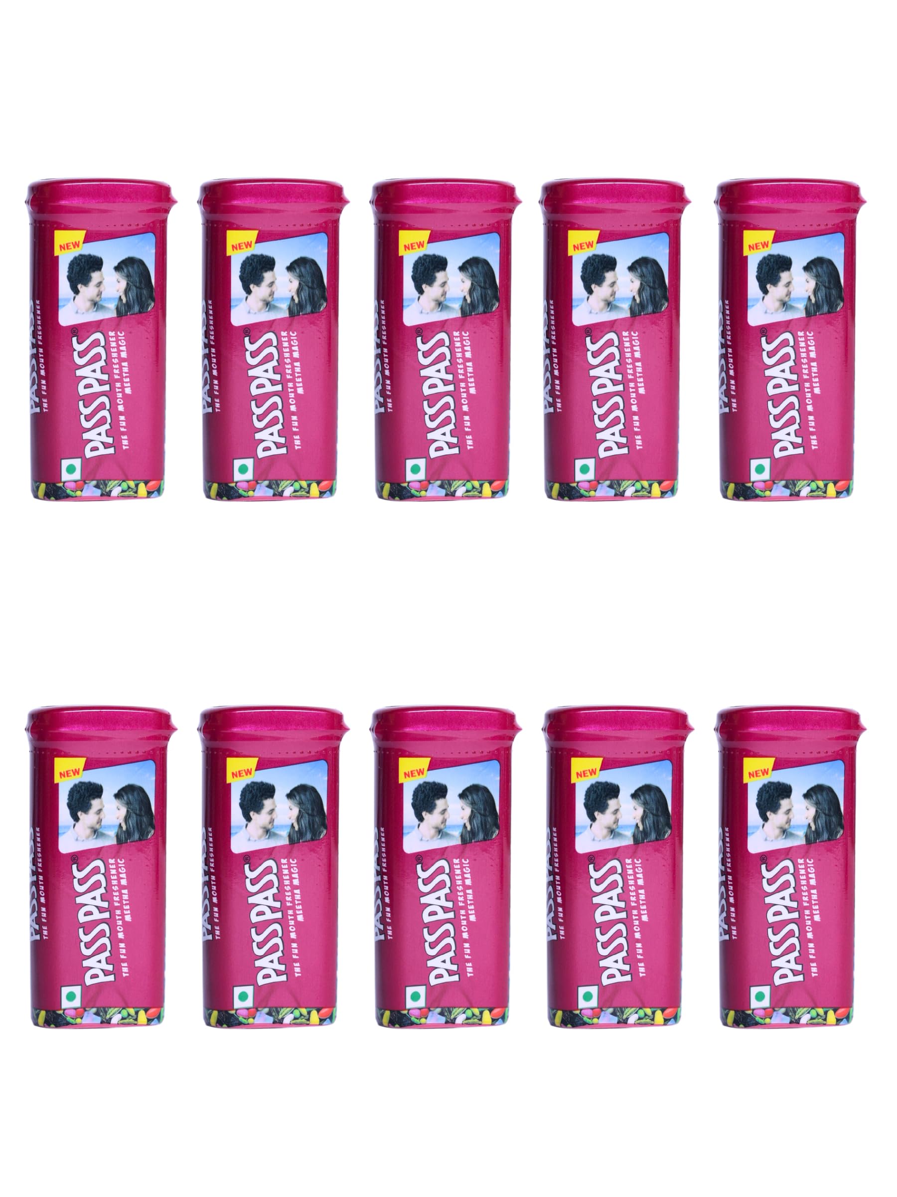 Passs-Passs Mouth Freshener|10 in 1 pack | contains MEETHA MAGIC FLAVOUR, MEETHA MAGIC Mouth Freshener (10 x 1 pieces)