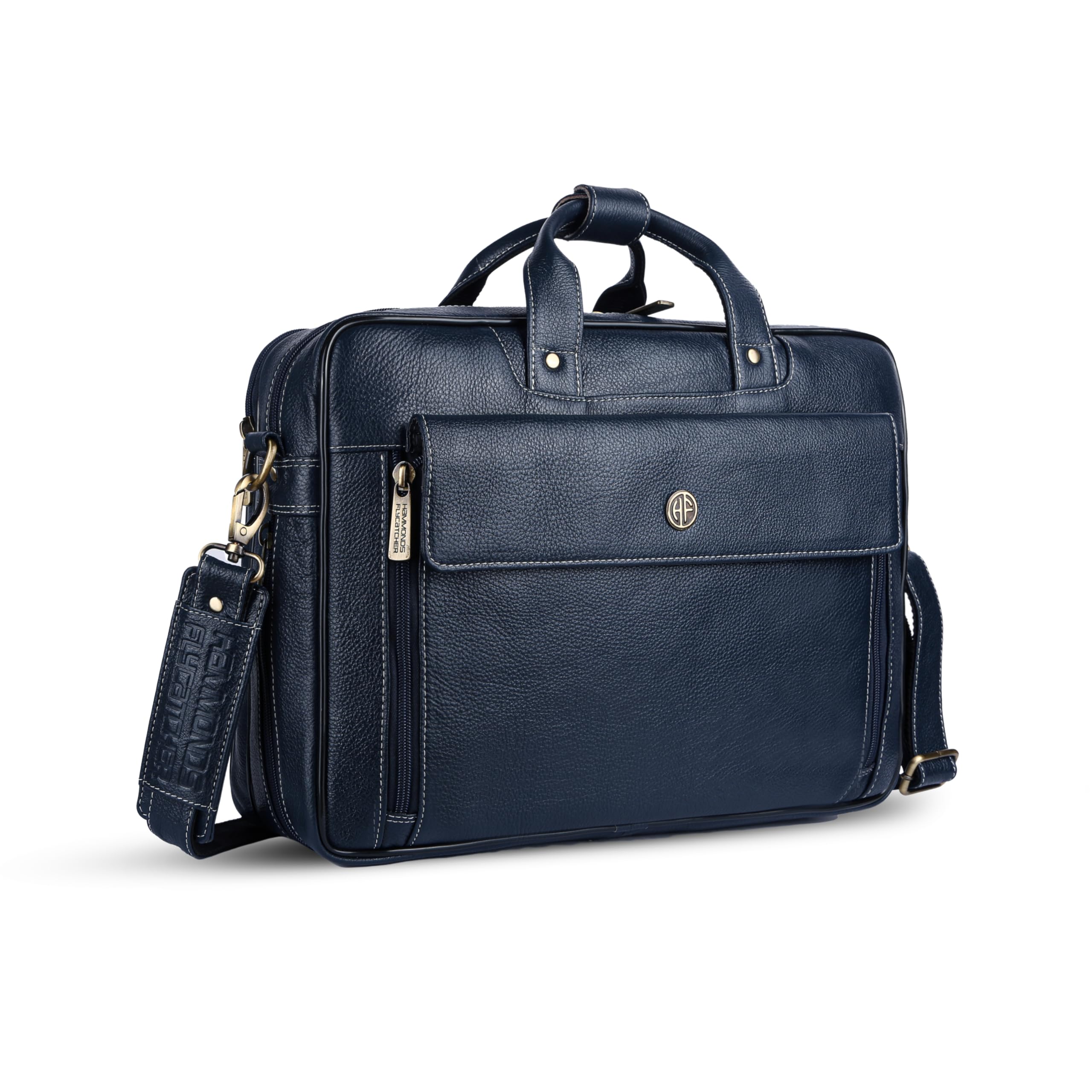 HAMMONDS FLYCATCHER Original Bombay Brown Leather 15.6 inch Expandable Laptop Messenger Bag LB150