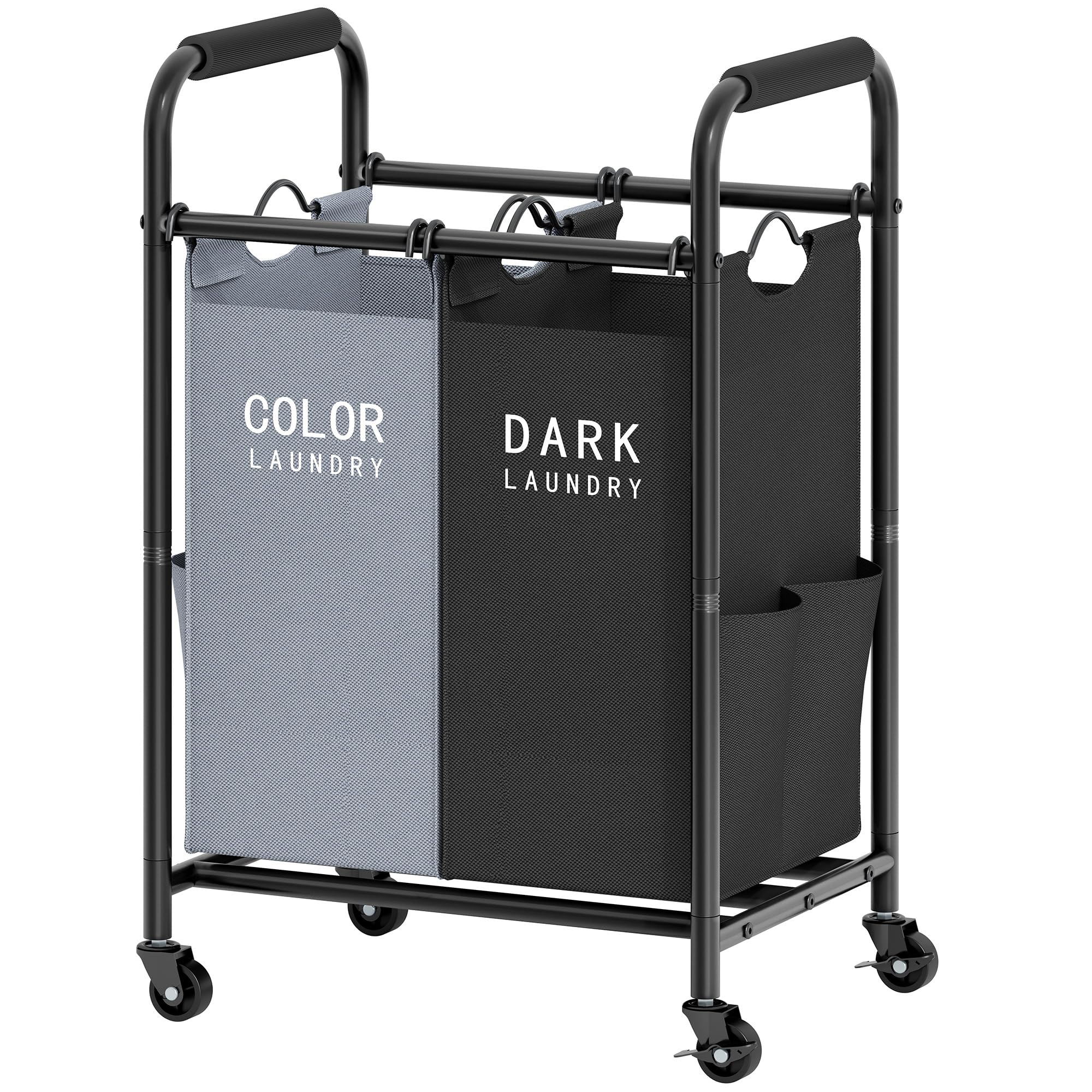 Tajsoon 2 Bag Laundry Sorter Cart