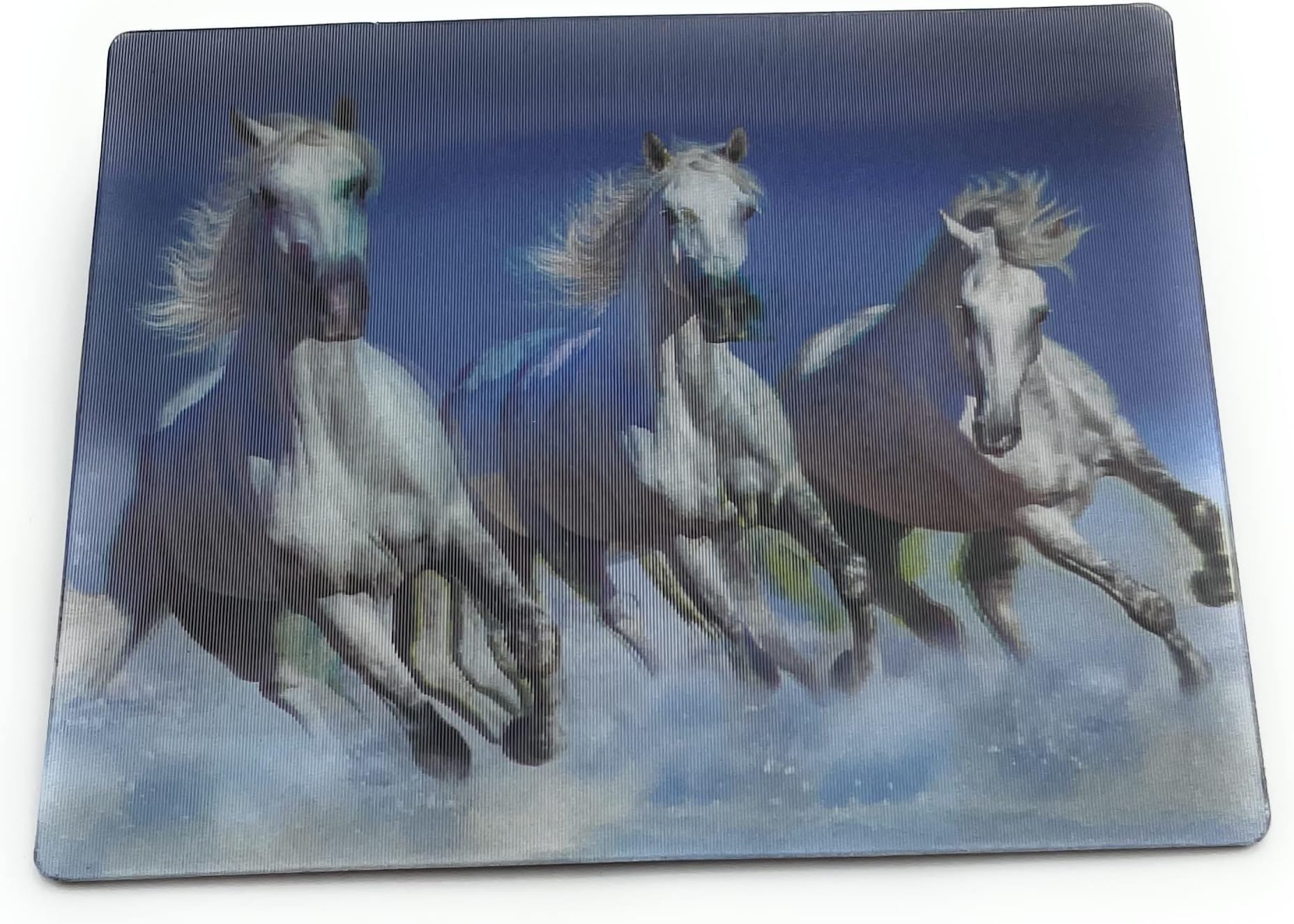 Horse Mould 9 x 7 cm 3D Magnet Card Fridge Magnet Magnetic Picture Staple Magnet White