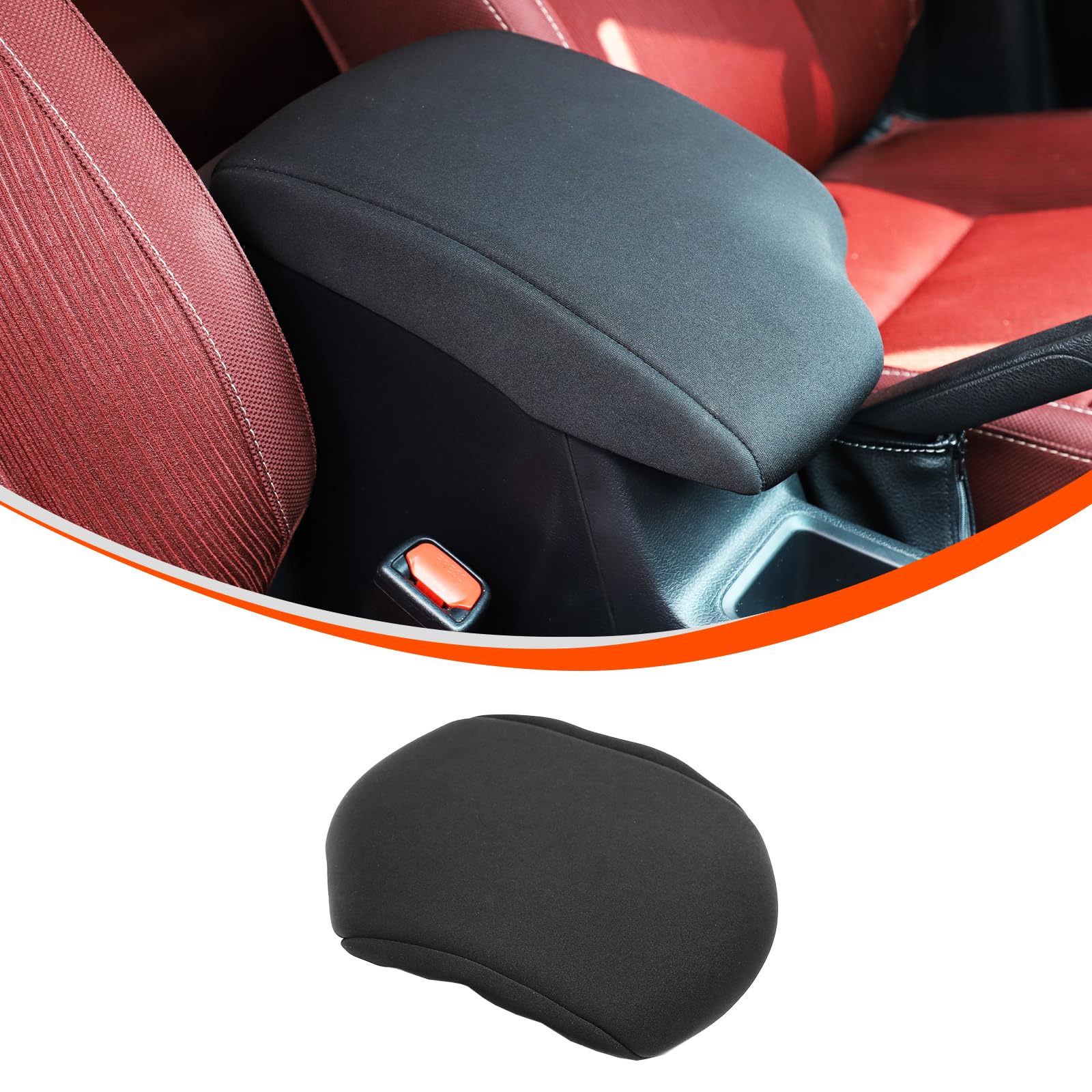 Premium Center Console Cover Compatible with Toyota Hilux 2015 2016 2017 2018 2019 2020 2021 Cloth Car Armrest Cushion Protector