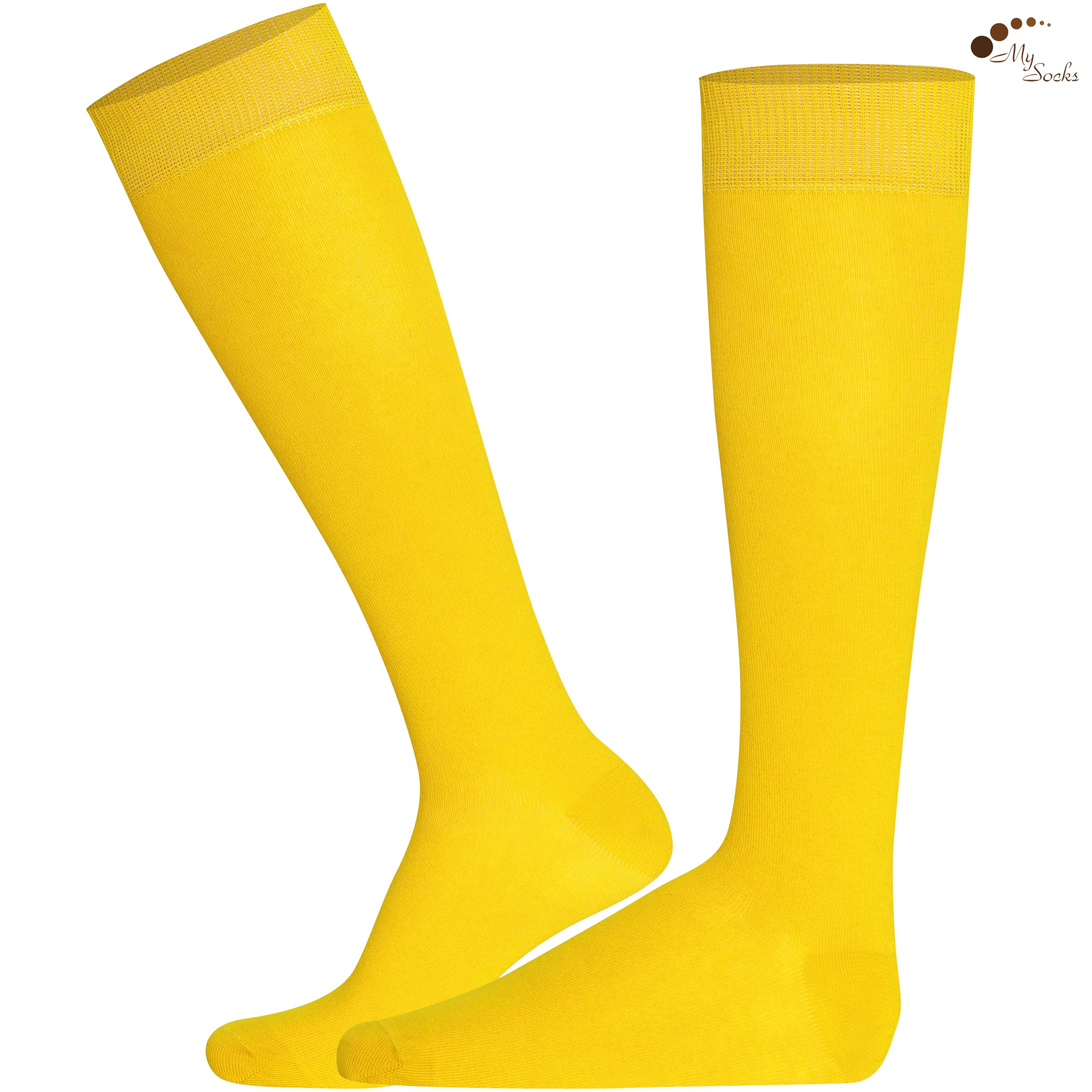 Mysocks 3 Pairs Calcetines altos unisex hasta la rodilla con algodón peinado extrafino