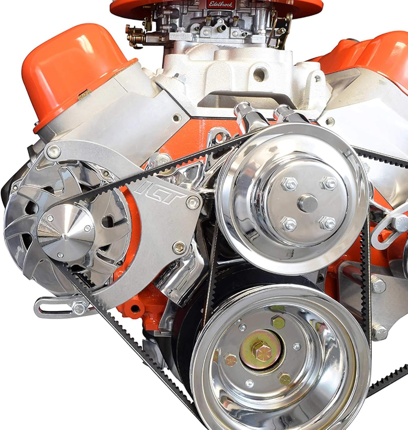 ICT Billet BBC Billet Alternator Bracket Adjustable LWP Low Mount Big Block Chevy Long Kit 551496