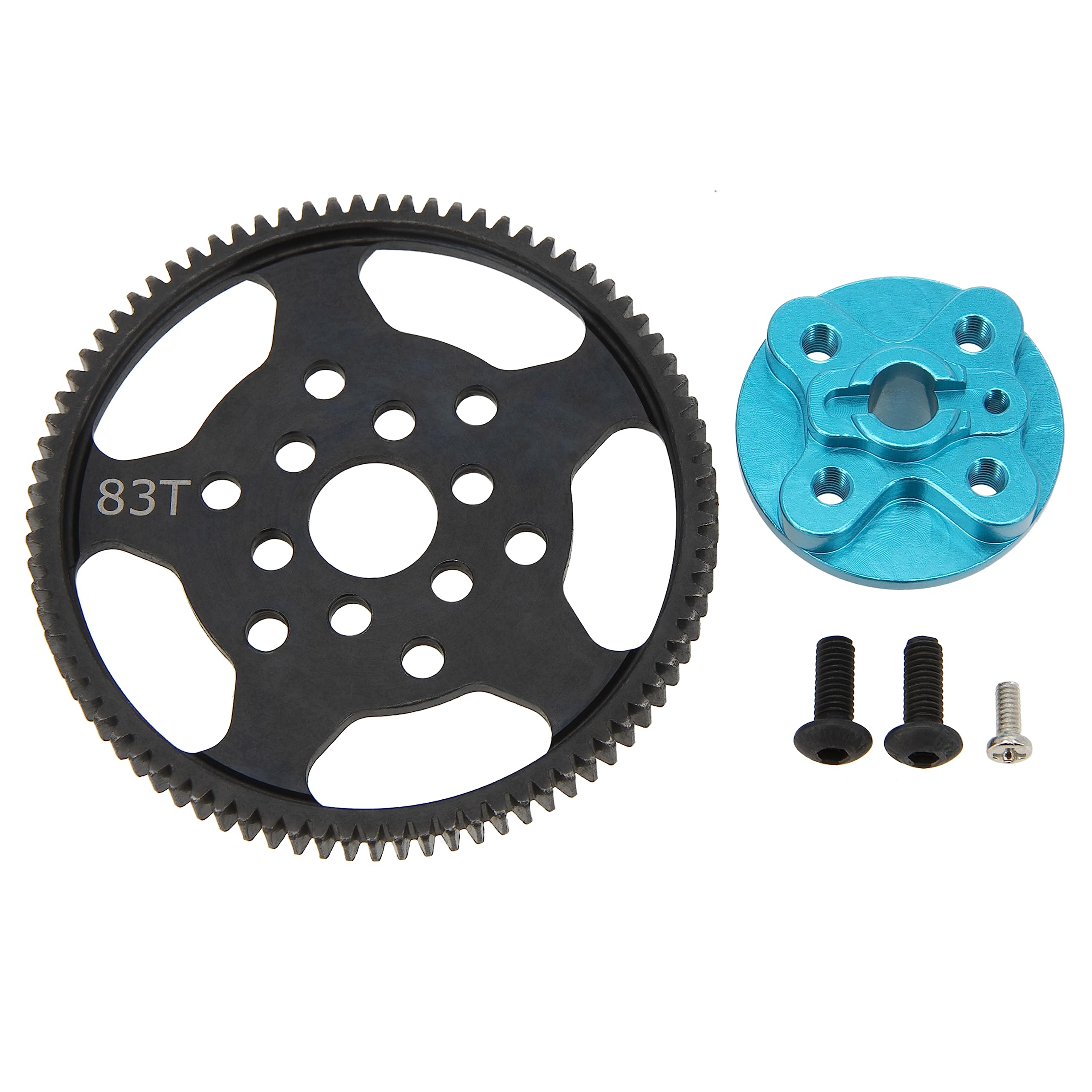 DKKY CC20 Transmission Spur Gear Heavy Duty Steel Gear 83T with Gear Mount for Tamiya CC20 1/10 RC Crawler Upgrade Parts