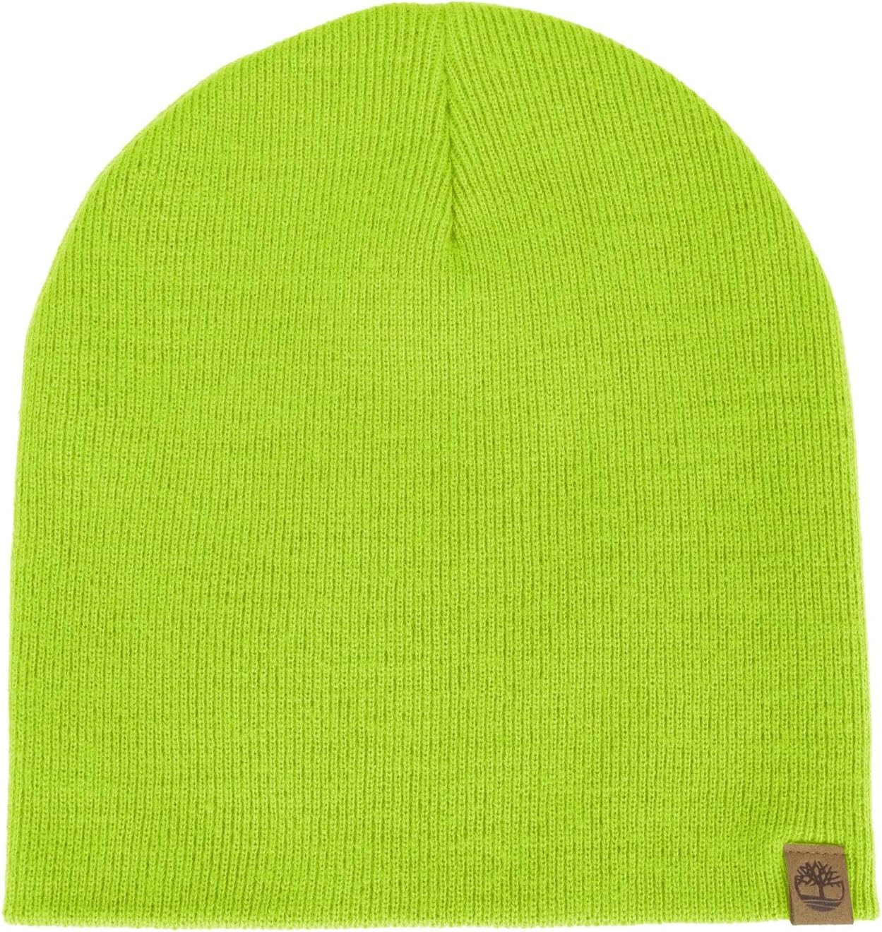 Timberland Men’s Ribbed Pull-On No Cuff Beanie - Soft Rib Knit Winter Hat, Stretch Fit, Warm Classic Look, Suede Logo Clip - Image 3