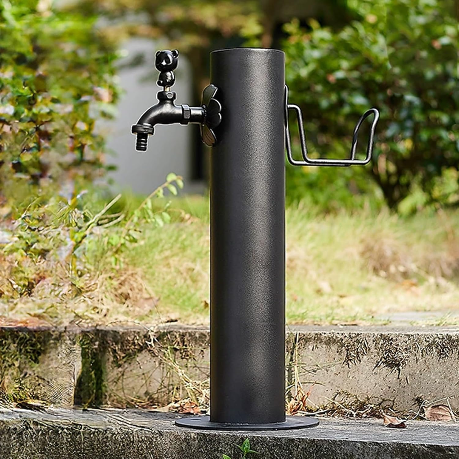 ZYCHSJXA Stainless Steel Garden Water Column Faucet - Self-Supporting Outdoor Tap with Detachable Fountain Feature for Landscape and Patio Use