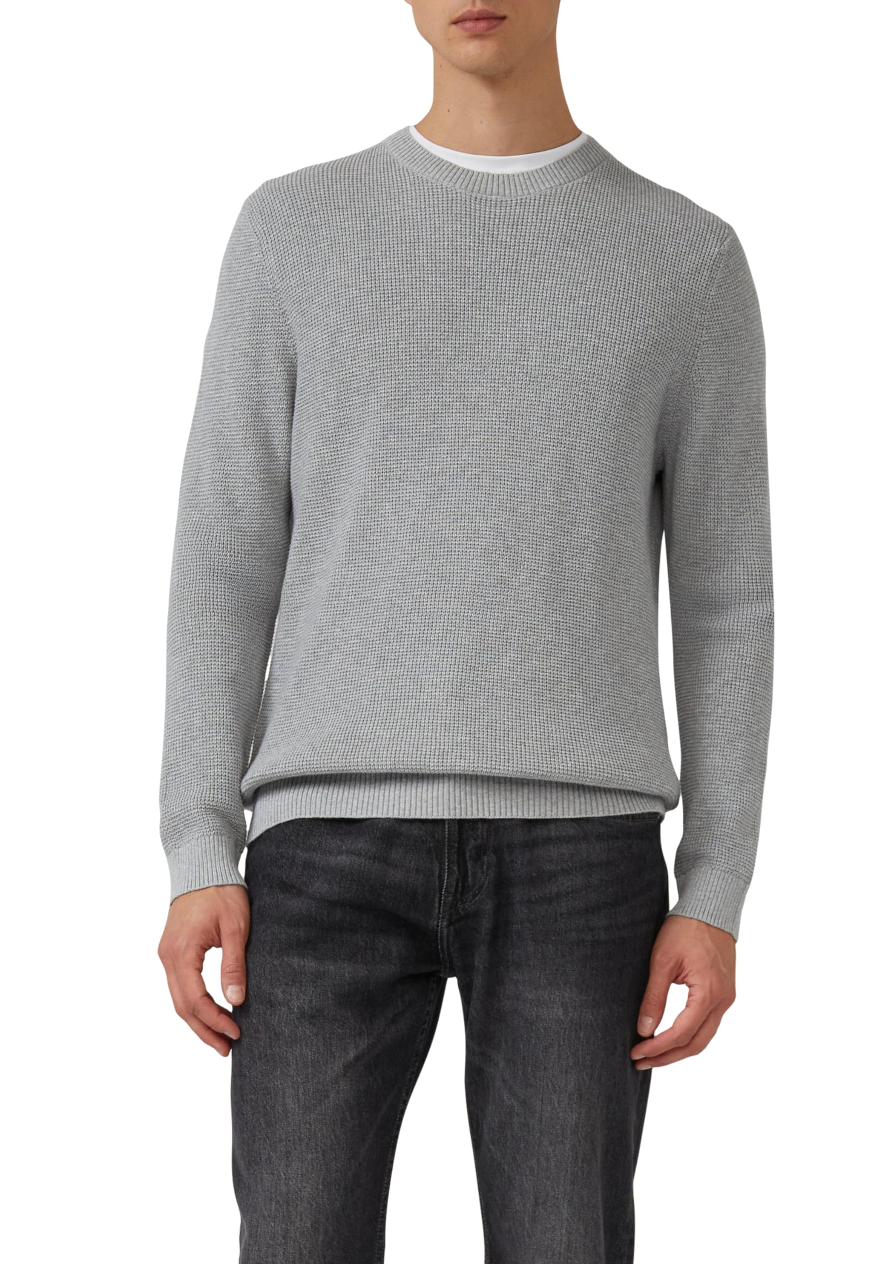 s.Oliver Strickpullover mit Crew Neck und Strukturmuster