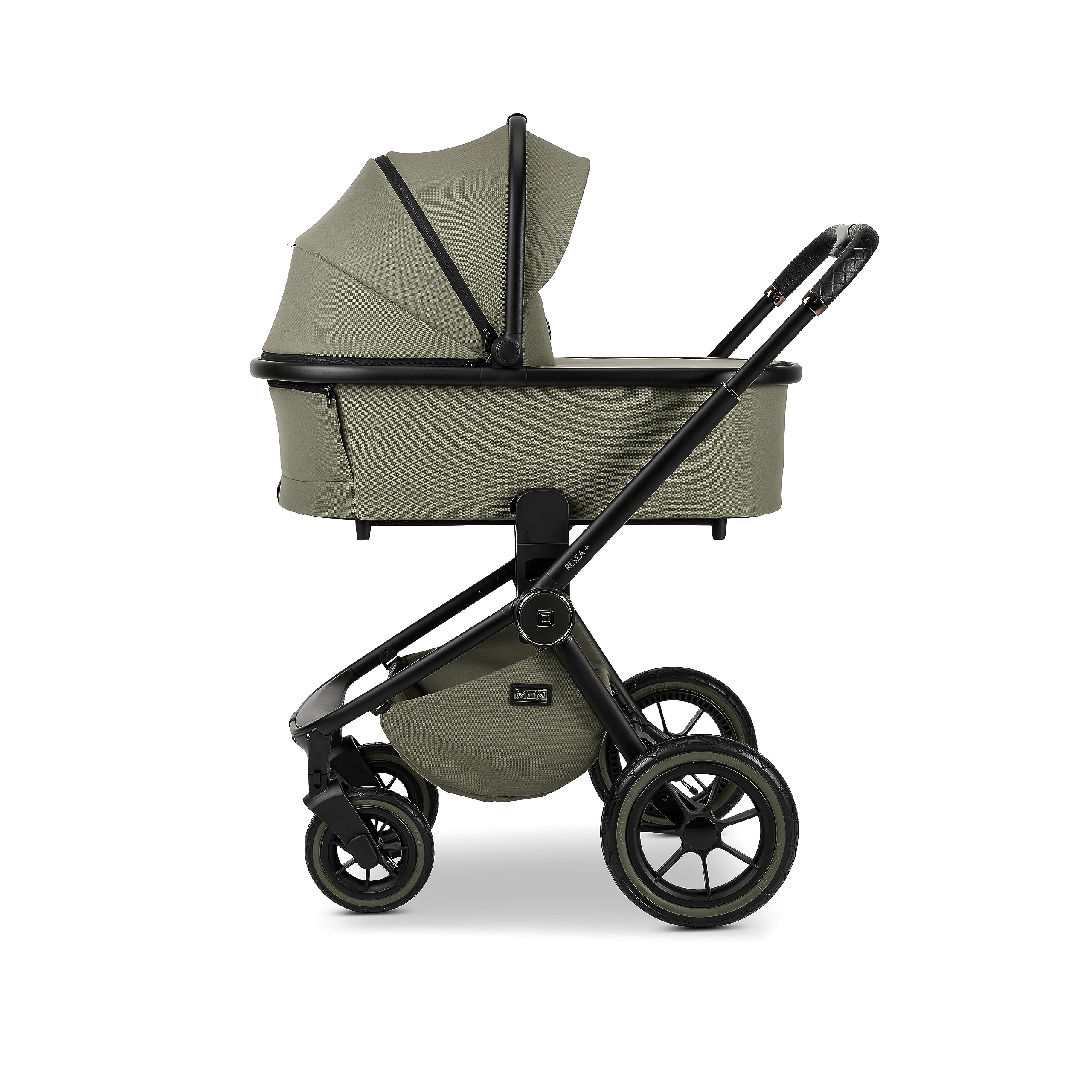 MOON 2 in 1 Kombi-Kinderwagen RESEA+, Moss Green, Edition+, mit Wanne und Sportwagen Sitz, bis 22kg, Kollektion 2024