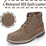 CC-Los Men's Ankle Chukka Work Boots Durable Outdoor Comfort with Anti-Slip Sole Cushioned Support Size 8-14
