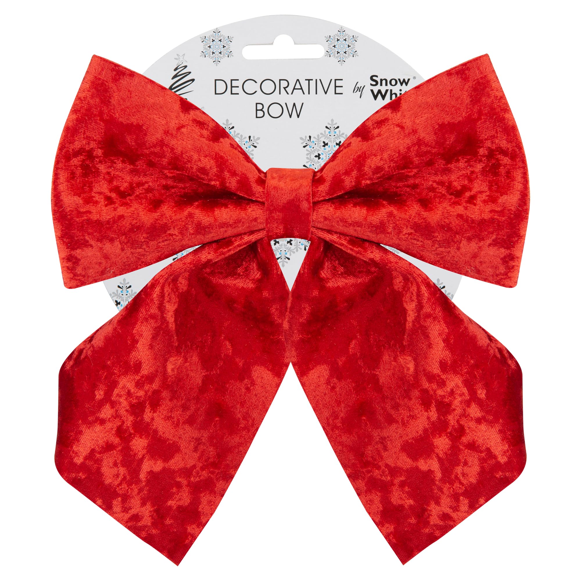 Pms Red Luxury Velvet Fabric Bow 20Cm X 24Cm – Large Decorative Velvet Bow For Trees, Wreaths, Garlands, Hampers, And Seasonal Displays