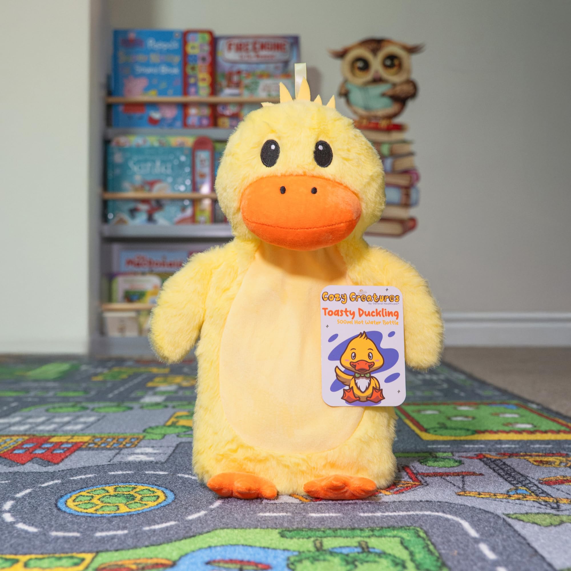 General Healthcare Cozy Creatures Superweiche Kinder-Wärmflasche mit Bezug (Ente)