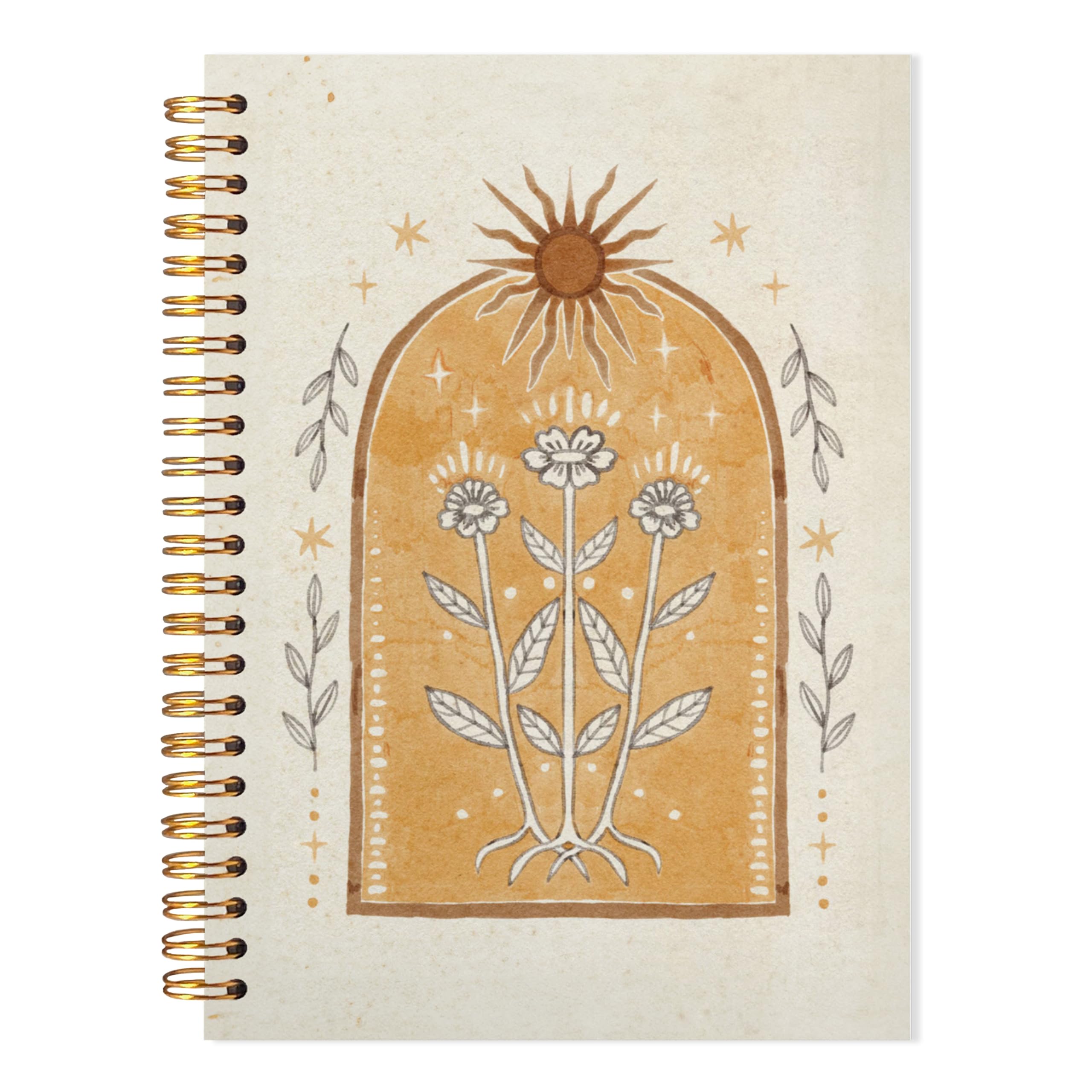 Journal botanique céleste Boho Sun carnet mystique pour notes de bureau - 7