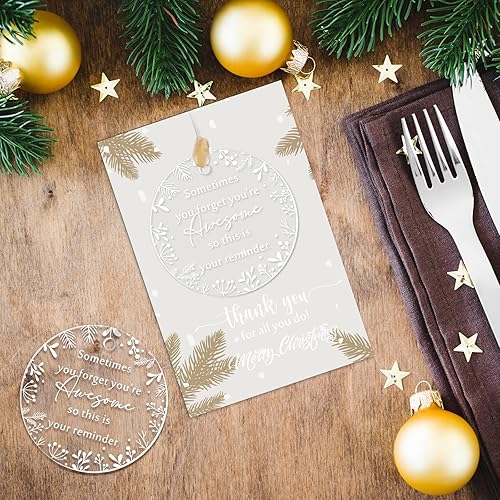 Vista 7 de Barydat 24 regalos de Navidad de agradecimiento para compañeros de trabajo, adornos de Navidad a granel para empleados, regalo de agradecimiento