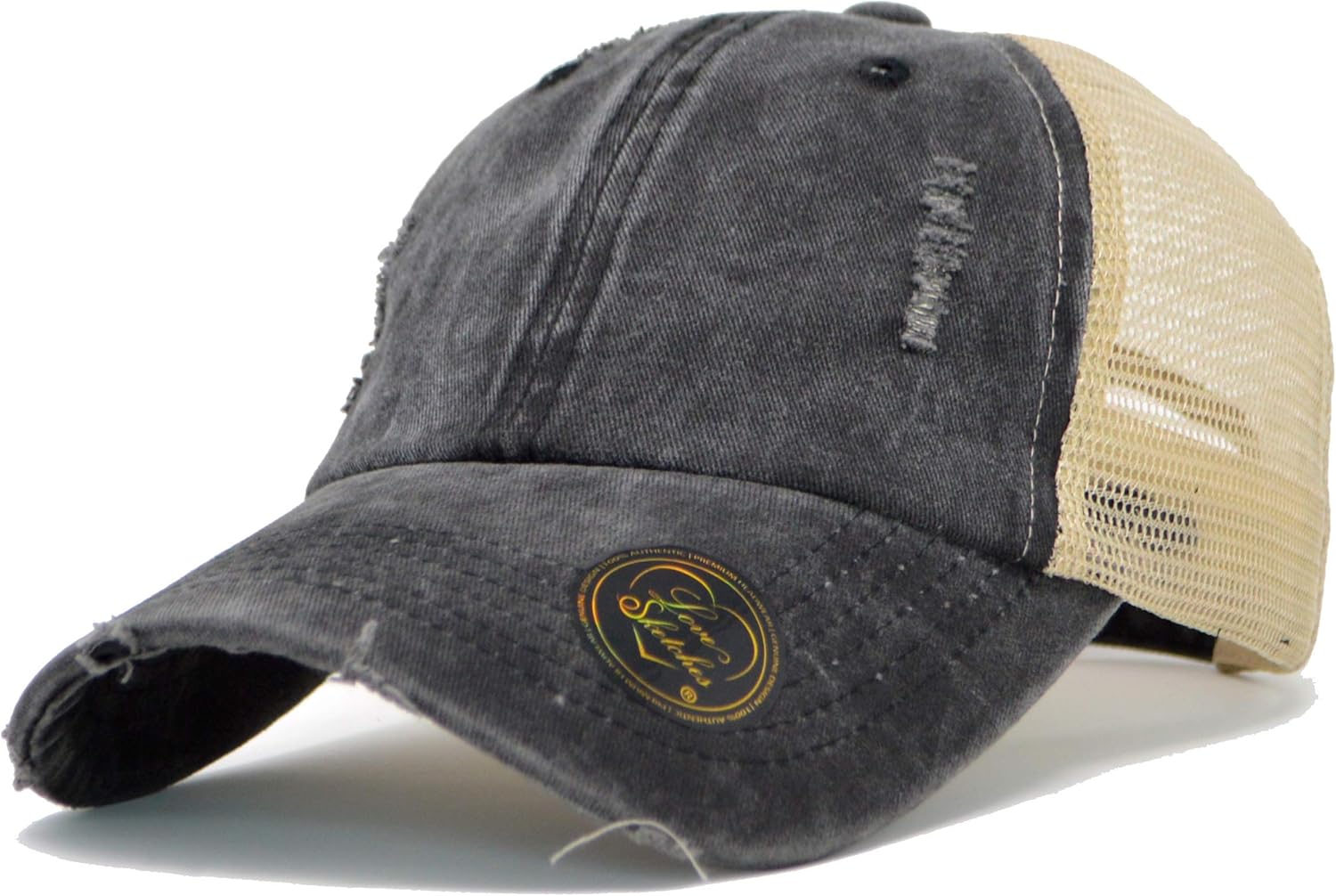Custom Embroidered Hat Vintage Washed Distressed Trucker Baseball Cap Adjustable Men Women Low Profile Dad Cap