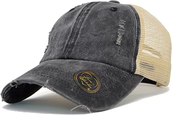 Custom Embroidered Hat Vintage Washed Distressed Trucker Baseball Cap Adjustable Men Women Low Profile Dad Cap