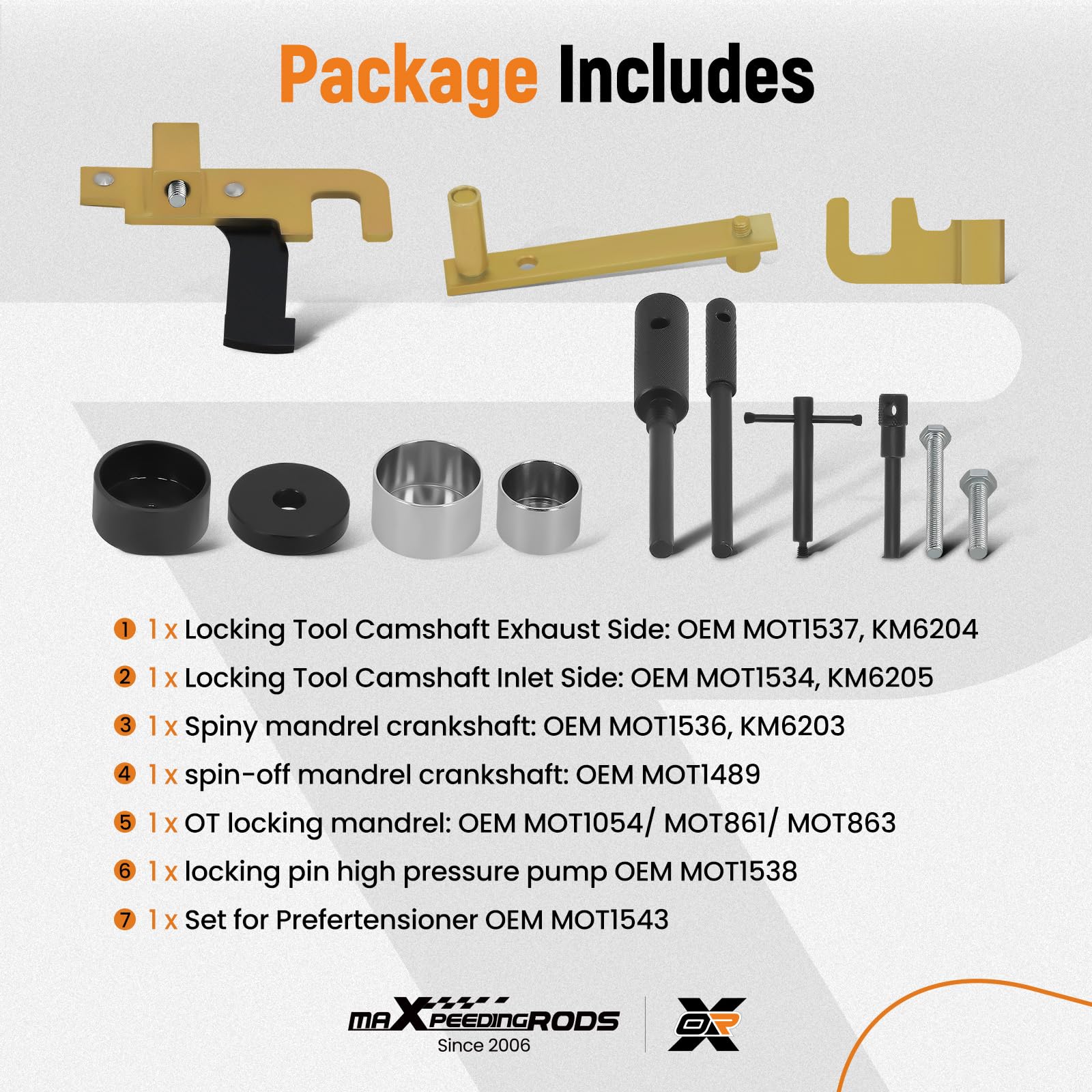 MaXpeedingrods 8PCS Timing Setting Tool Kit For Renault 2.0 DCi M9R Megane Laguna Espace Traffic - View #10