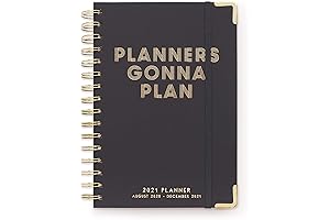 DesignWorks Ink, 17-Month Agenda 2020-2021, 5.75" x 8.25", Black