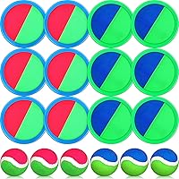 Vista 10 de Charniol Juguetes para niños, juego de lanzar y atrapar, juego de playa, juegos deportivos de pelota al aire libre, juguetes de nailon para niños