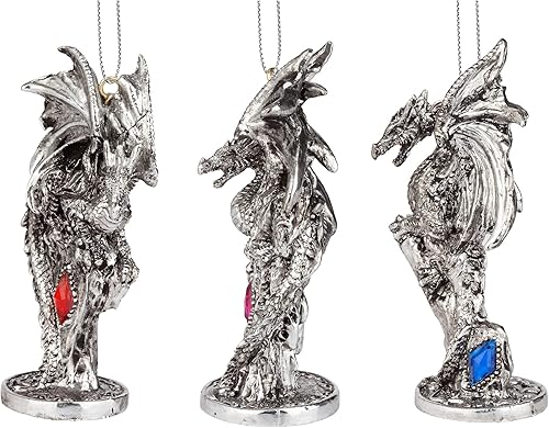 Miniatura 79 de Design Toscano Frost The Gothic Dragon - Adorno navideño para decoración navideña, 3 pulgadas de ancho, 3 pulgadas de profundidad, 5 pulgadas