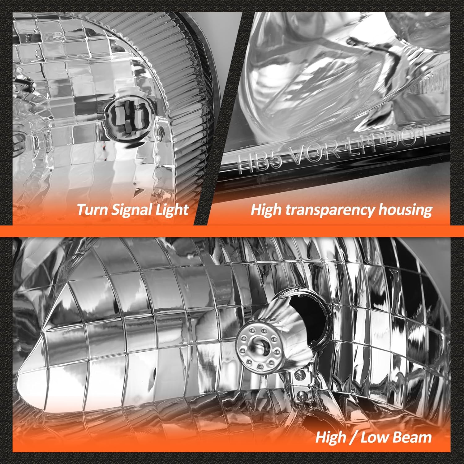 Headlights Assembly for 2000-2005 Mercury Compatible with Mercury 2000 2001 2002 2003 2004 2005 Sable Left Driver & Right Passenger Sides Pair