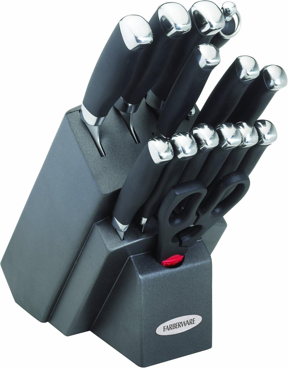 Farberware 15piece Soft Grip Cutlery Set Block Knife Sets
