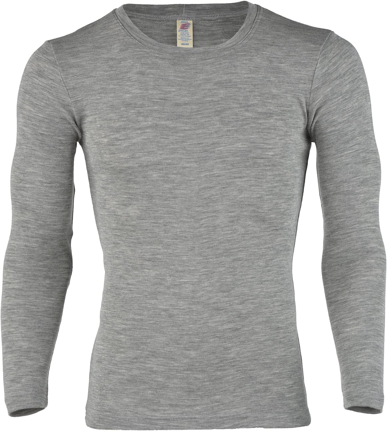 Men's Thermal Underwear: Base Layer Long Sleeve Shirt Top, Organic Merino Wool Silk