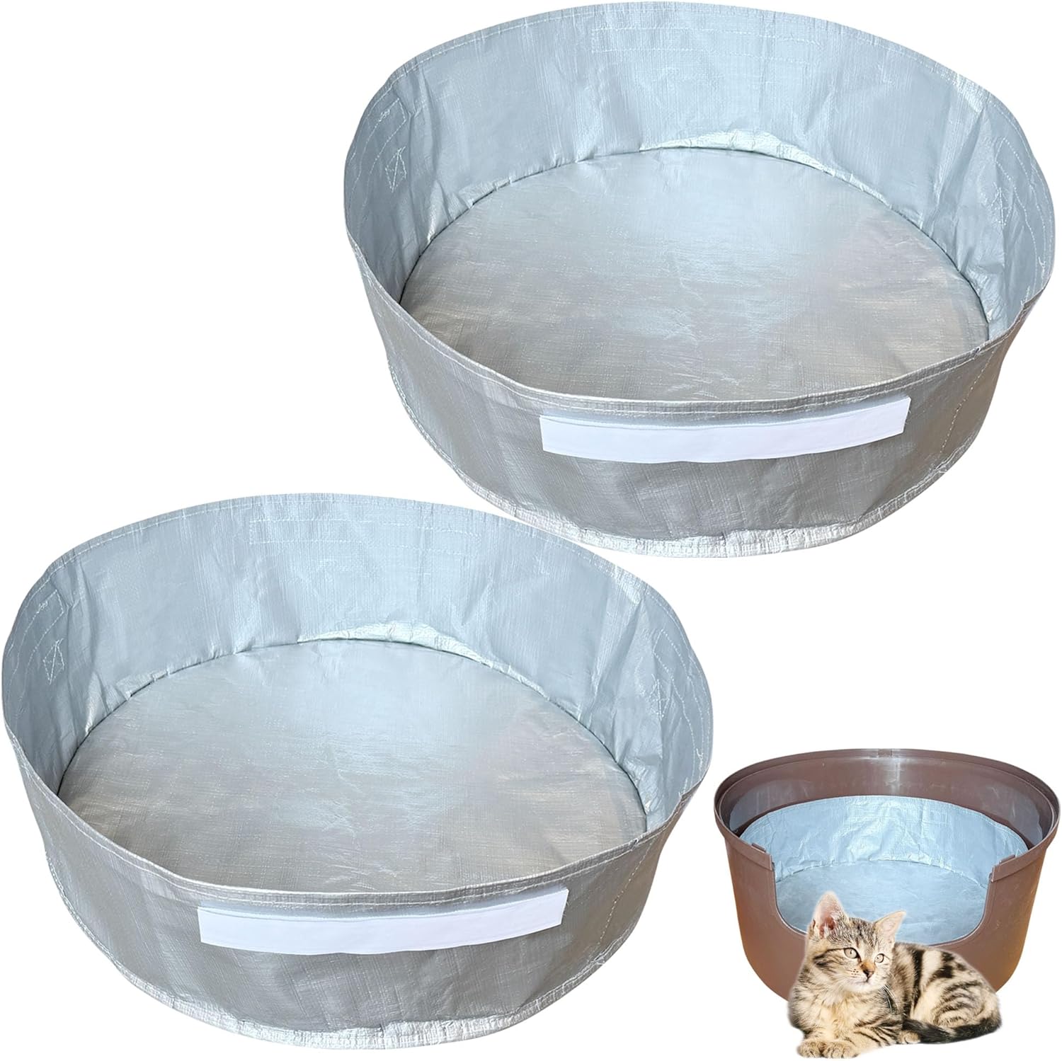 2 Pack Reusable Liners Compatible with Hidden Plant Litter Box | Waterproof and Scratch-Resistant Cat Box Liners