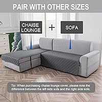 Vista 2 de Genina Funda de Sofá en Forma de L, Fundas de Sofá Seccional con Chaise, Impermeables Lavables Fundas de Sofá para Chaise Lounge en Forma de L