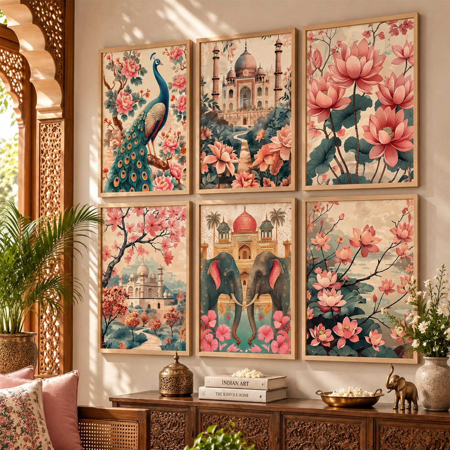 Madhubani Wall Art Set - Indian Pichwai Paintings -14