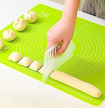 Silicone Baking Mat Non Stick Pastry Rolling Mat with Measurement 40×50cm Food Grade Silicone Dough Rolling Mat, BPA Free (Green)