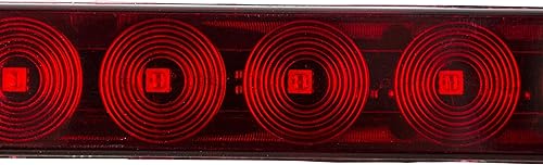 Miniatura 9 de Barra de luz impermeable sellada de 15 pulgadas, 11 LED, color rojo, para remolque, camión, caravana, freno, trasero