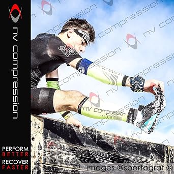 Race and Recover Compression Calf Sleeves - Black - Compression Sports Calf Sleeves - Black - for Running, Cycling, Triathlon, Gym