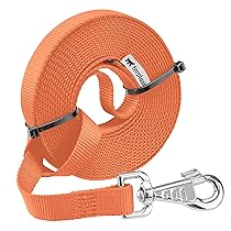 Ferplast Guinzaglio per Cani CLUB, Guinzaglio Lungo per Cani, Lunghina 5 m, Guinzaglio Addestramento, Guinzaglio in Nylon con Moschettone in Metallo e Maniglia, Lunghezza 5 metri, Arancio