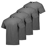 Men's Essentials Tshirt 4 and 6 Packs, ComfortSoft Tee, Cotton Shirt for Men